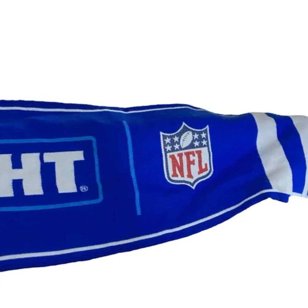 NFL x Bud Light Blue/White Knit Fringed Scarf